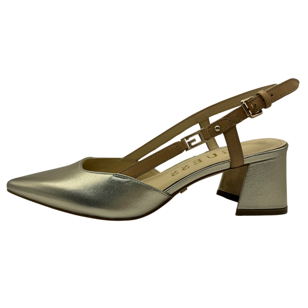 Guess Gold Slingback Heels