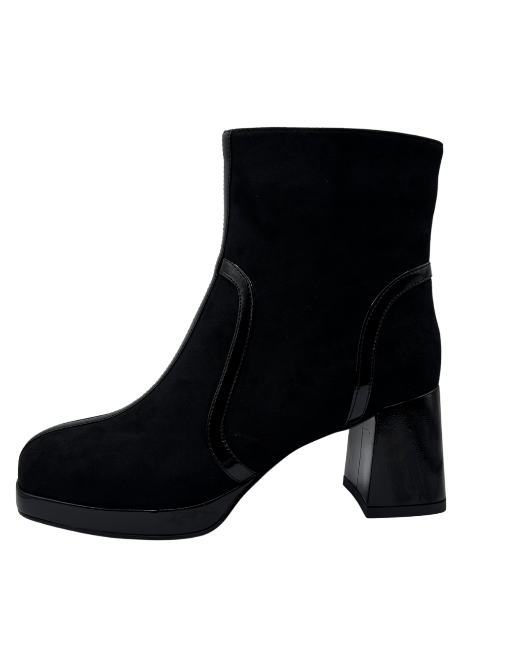 Dancing Matilda Black Suede Heeled Boot