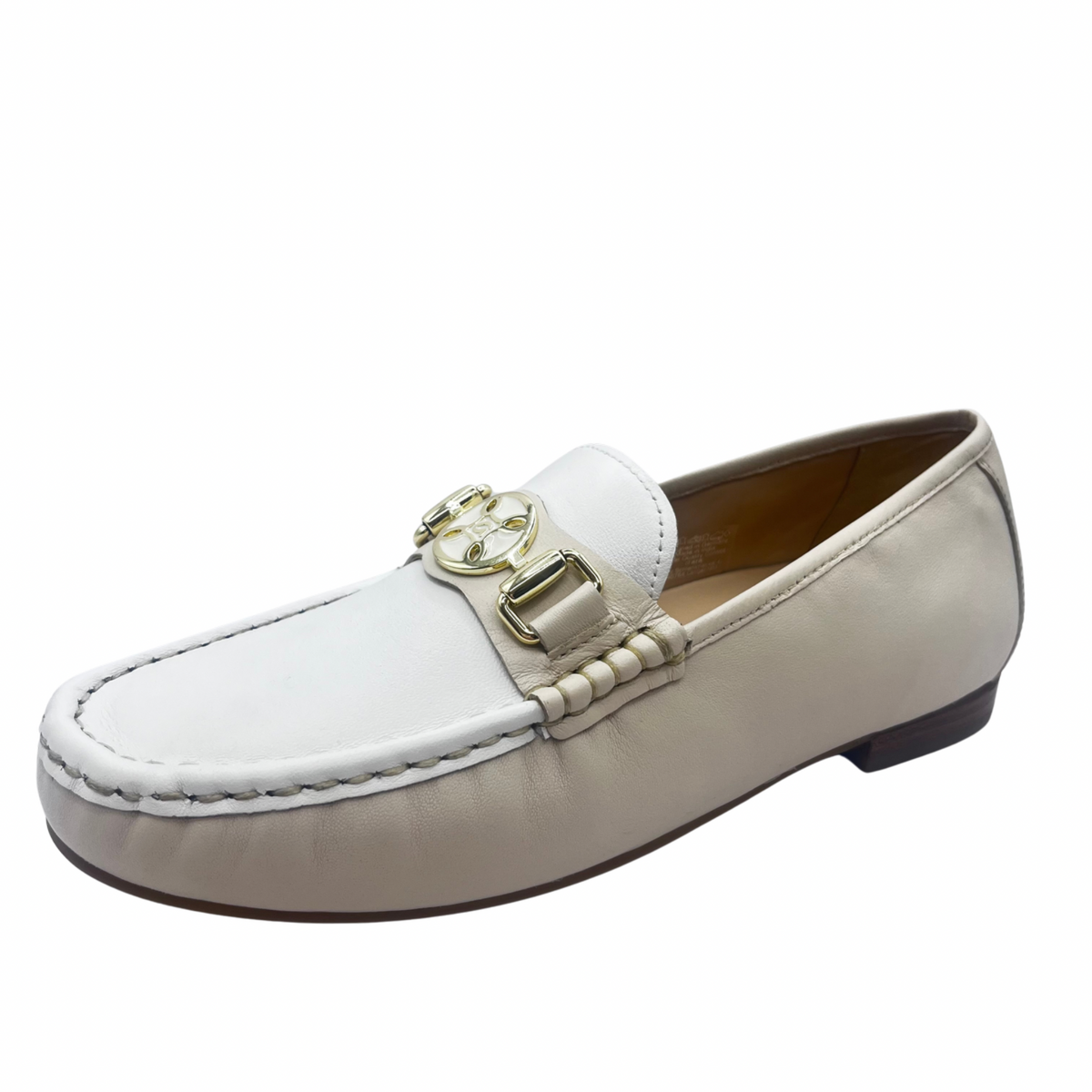 Ara Cream and White Leather Loafer