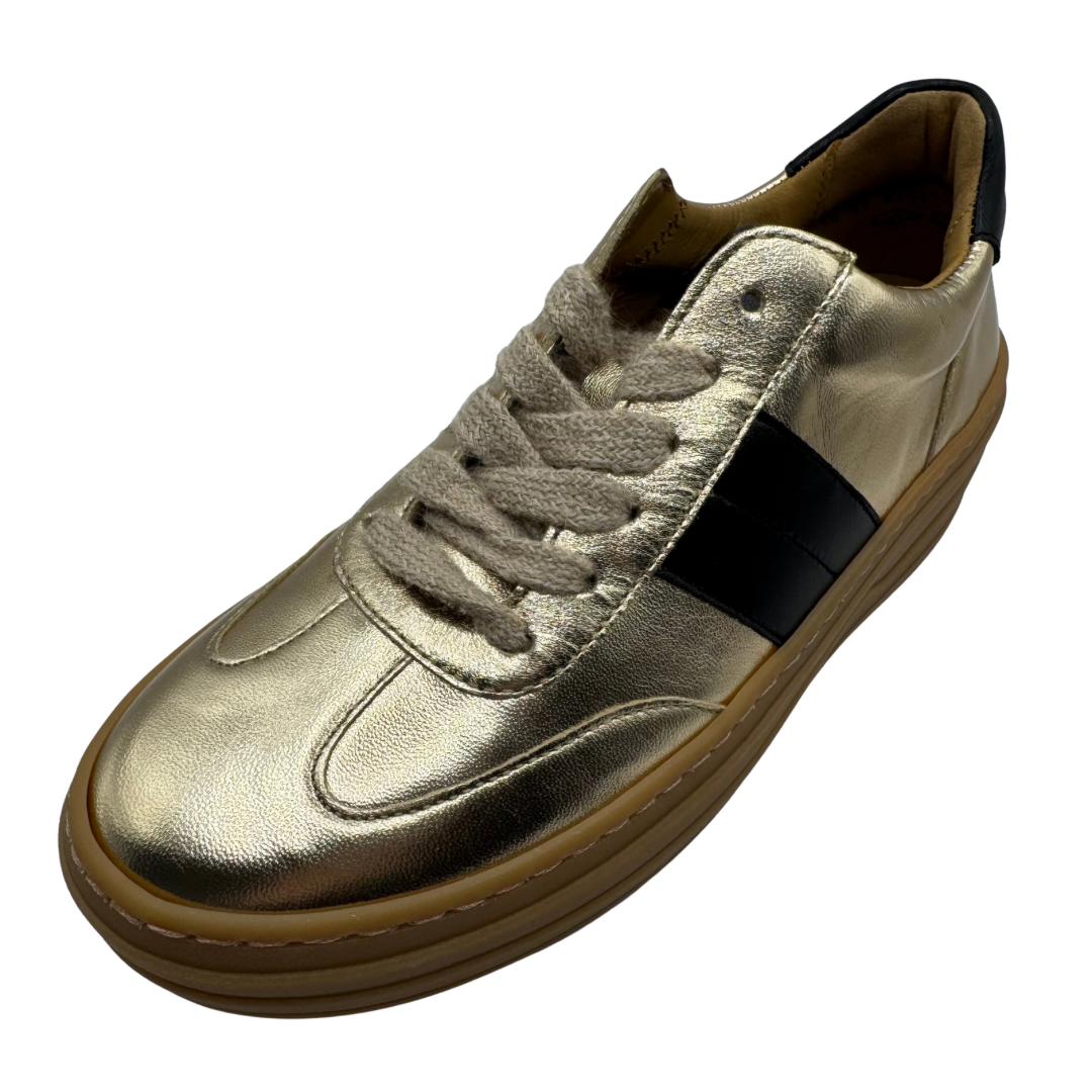 Gabor Gold &amp; Black Trainers
