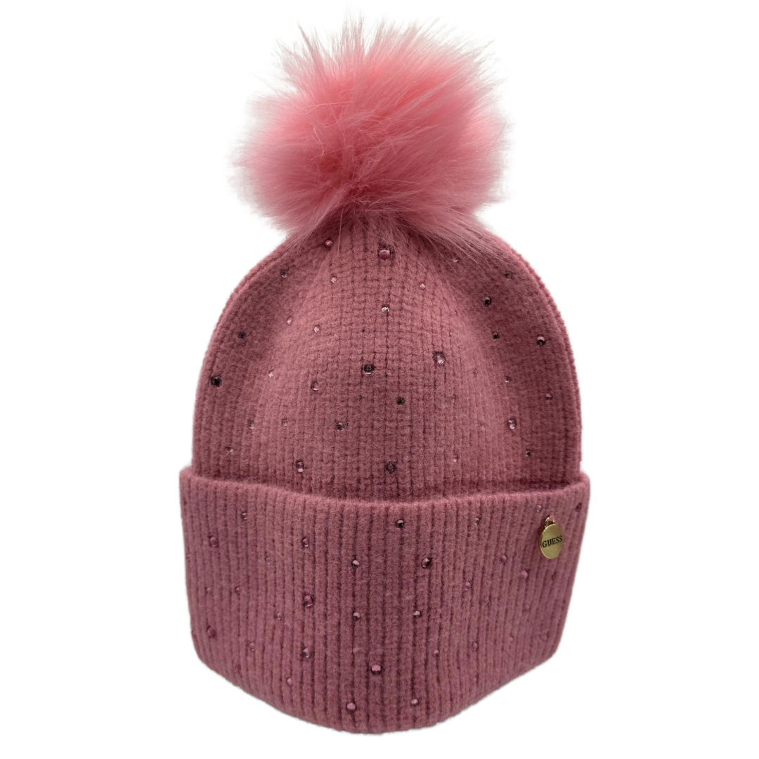 Guess Pink Diamanté Hat