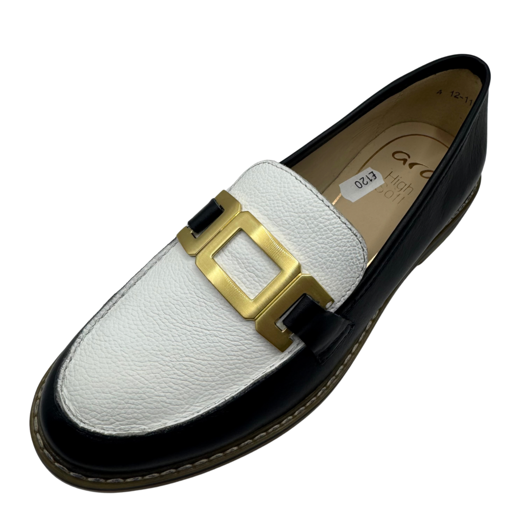 Ara Navy &amp; White Loafers