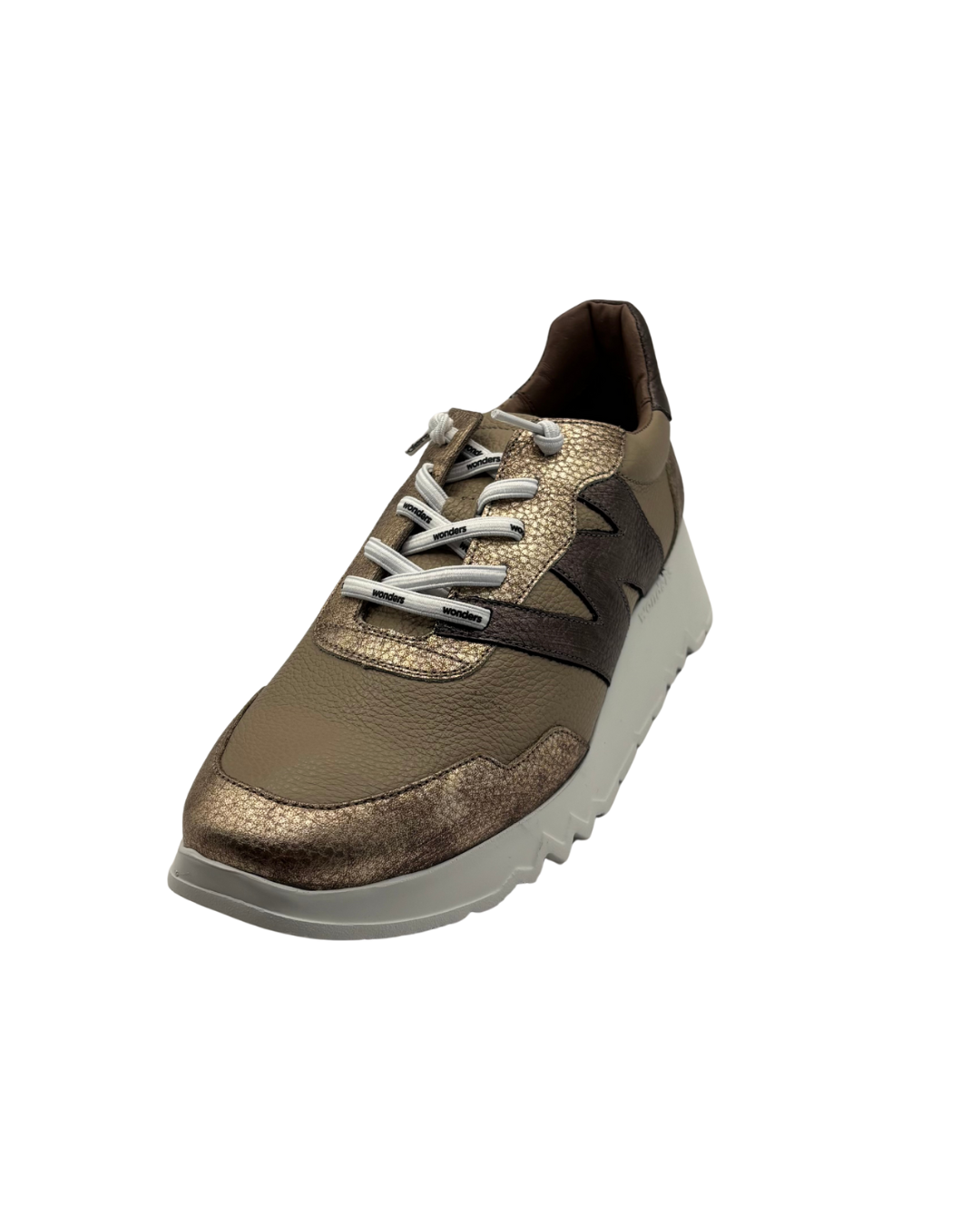Wonders Beige and Bronze Wedged Trainer