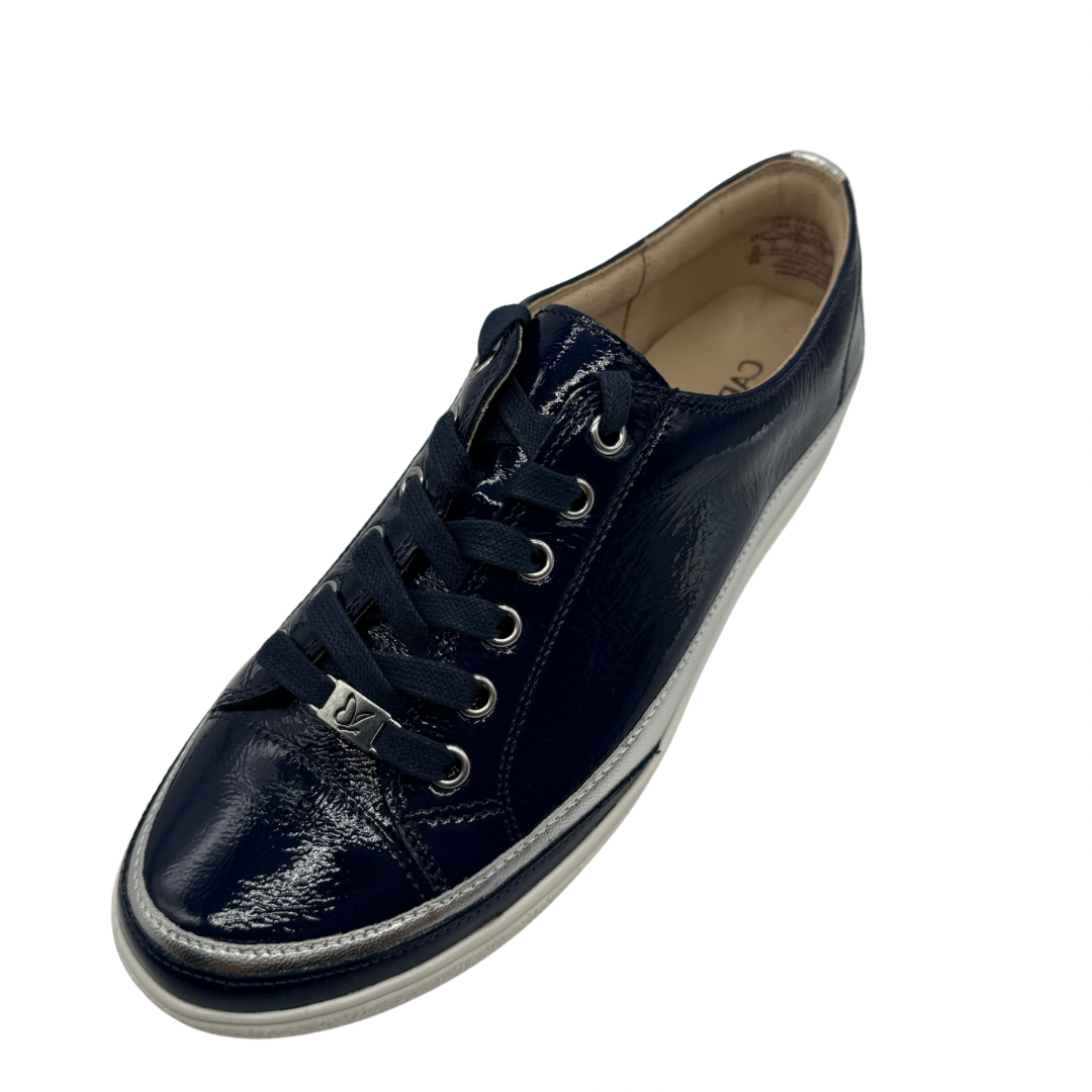 Caprice Navy Patent Leather Trainers