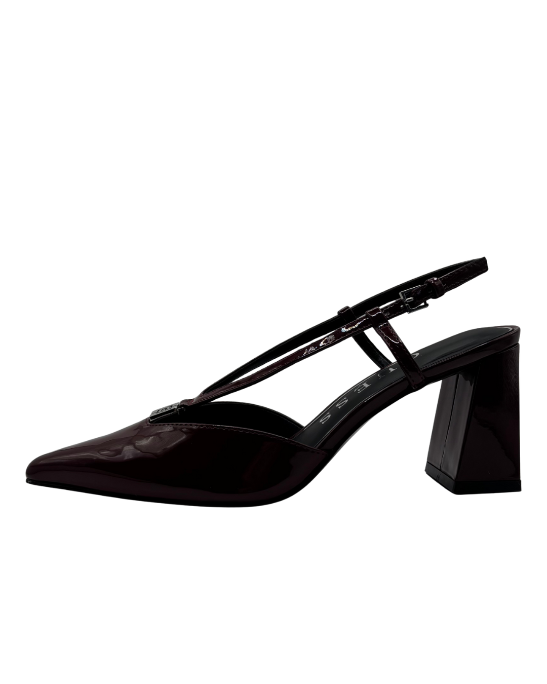 Guess Burgundy Patent Block Heel