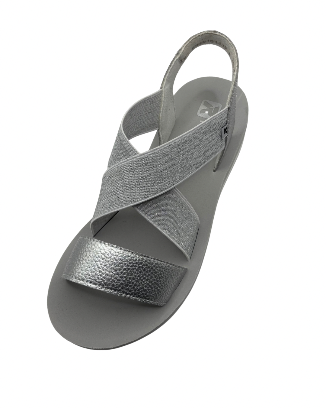 Rieker Silver Elasticated Platform Sandal