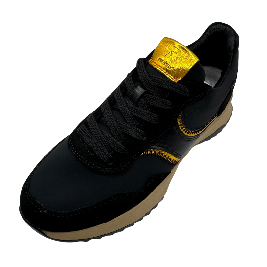 Rieker Black &amp; Gold Trainers