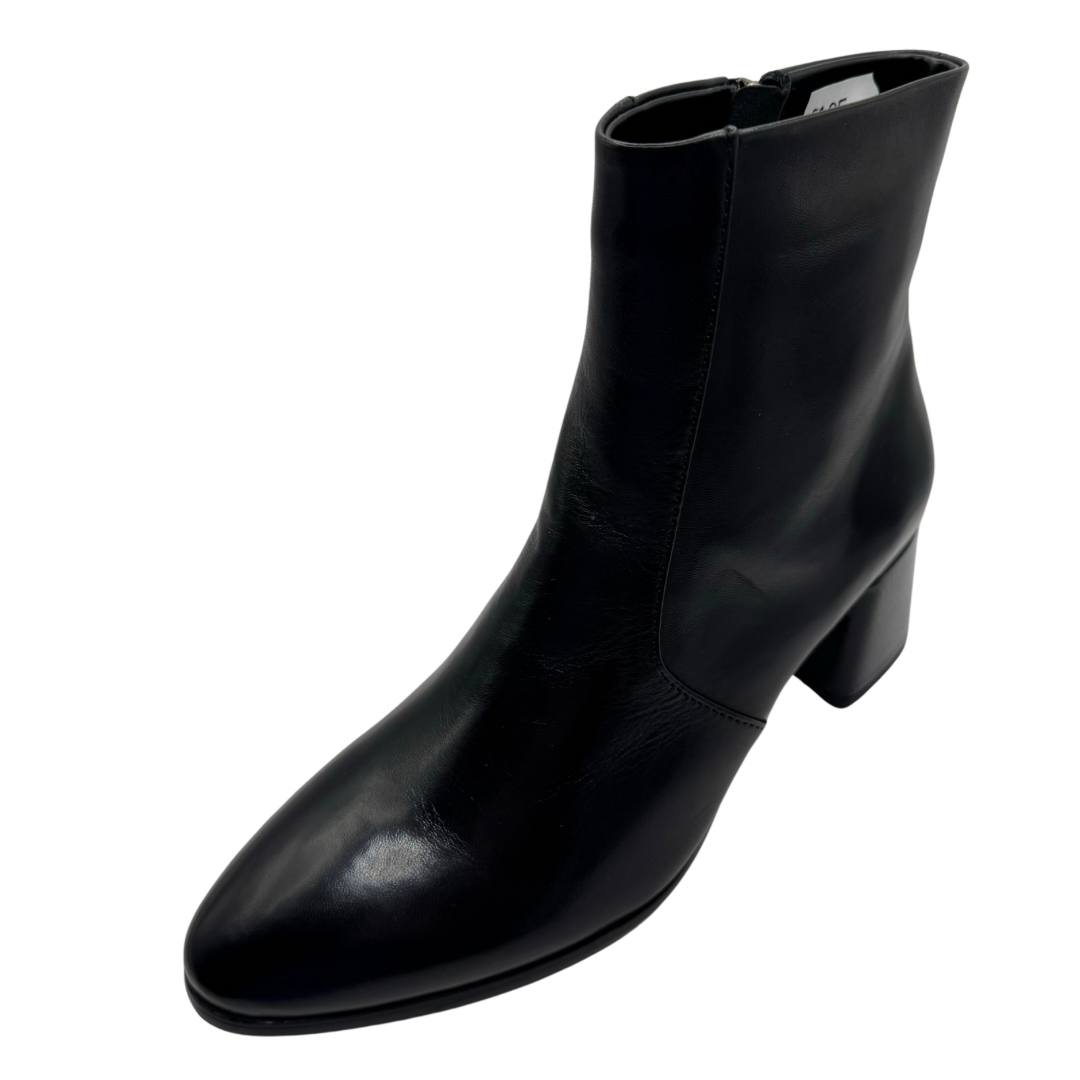 Regarde Le Ciel Black Block Heel Leather Boots