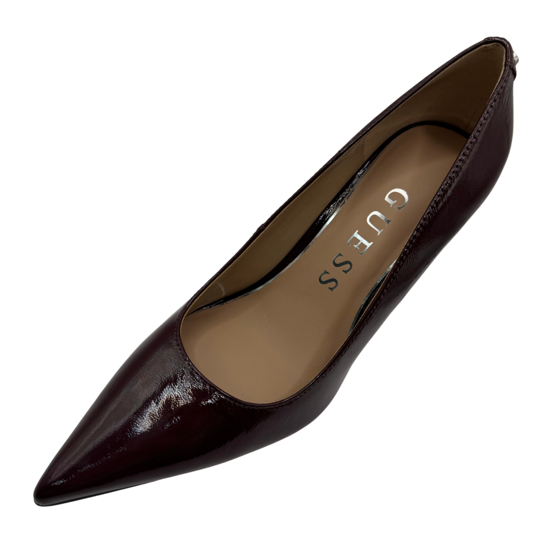 Guess Maroon Patent Heels