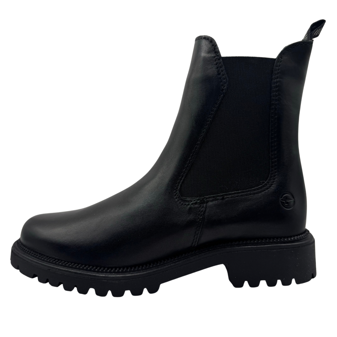 Tamaris Black Chelsea Boots