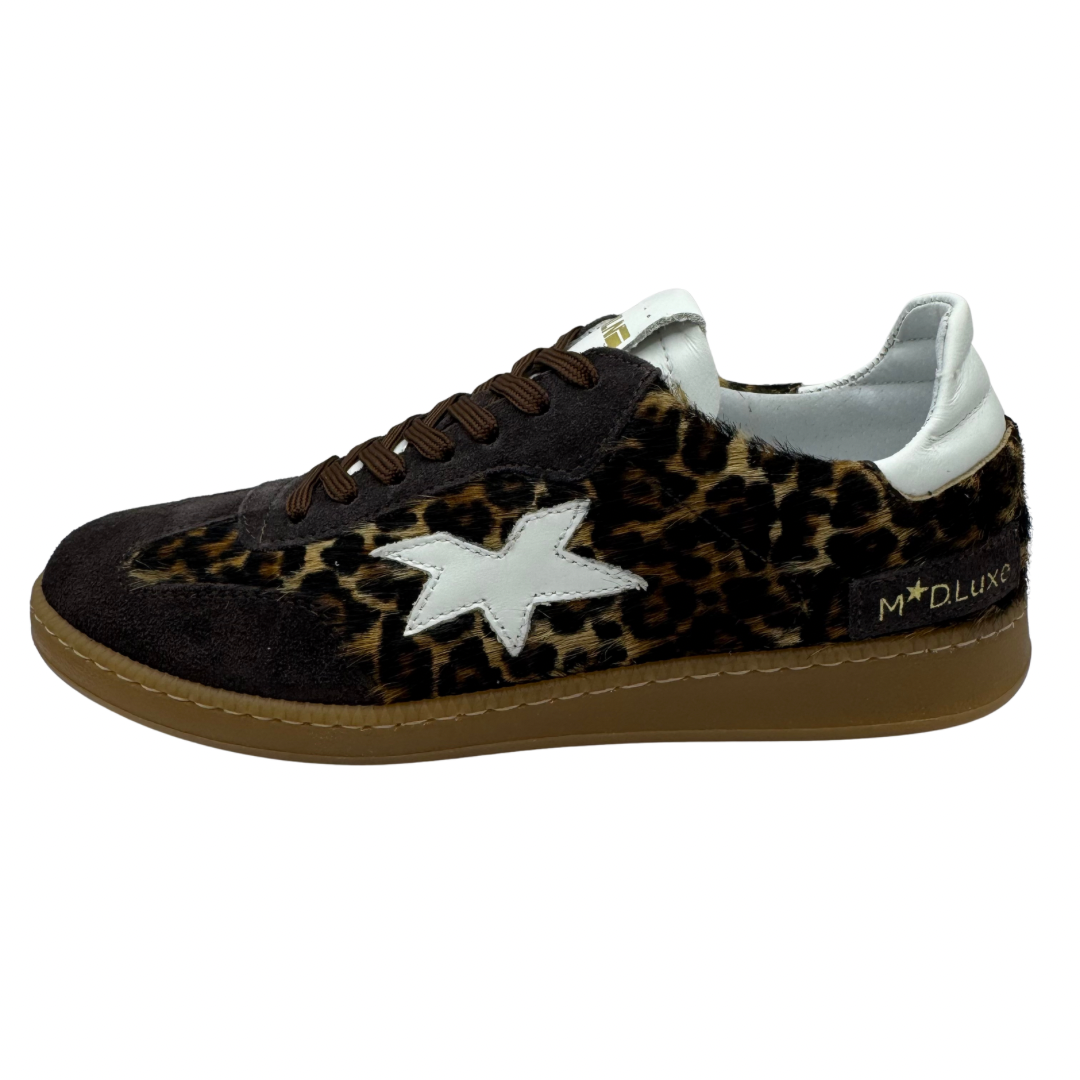 Meline Leopard Print Trainers