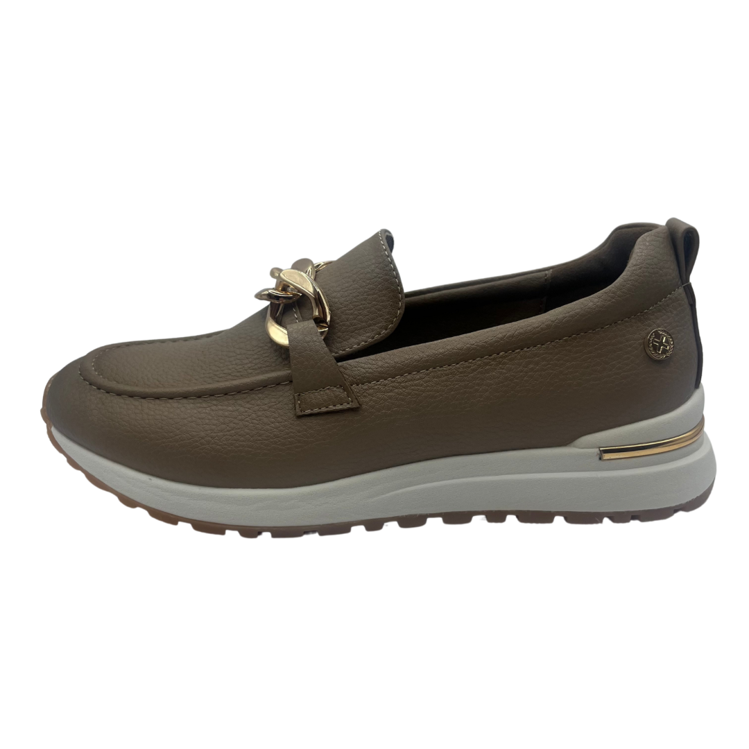 XTI Taupe Wedged Loafer