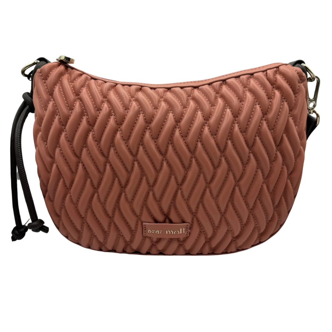 Pepe Moll Peach Quilted Large Crossbody Bag