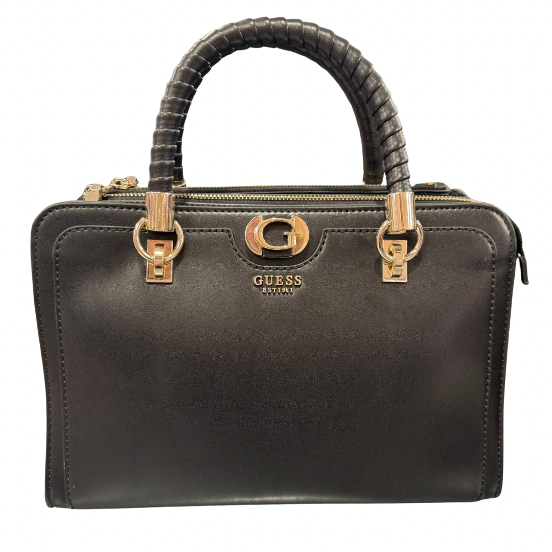 Guess Black Handbag with Twist Handle Detail