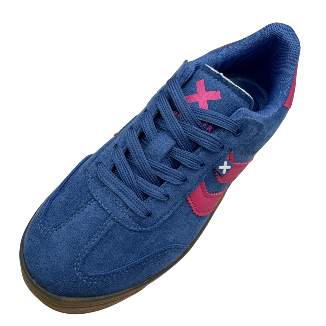Xti Blue &amp; Dark Pink Platform Trainers