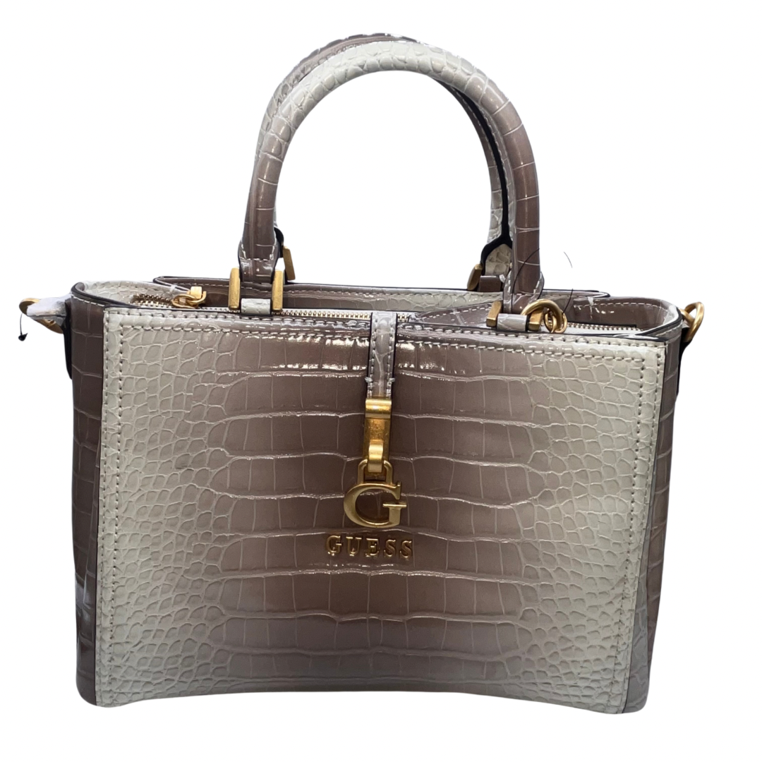 Guess Grey Croc Print Bag with Strap