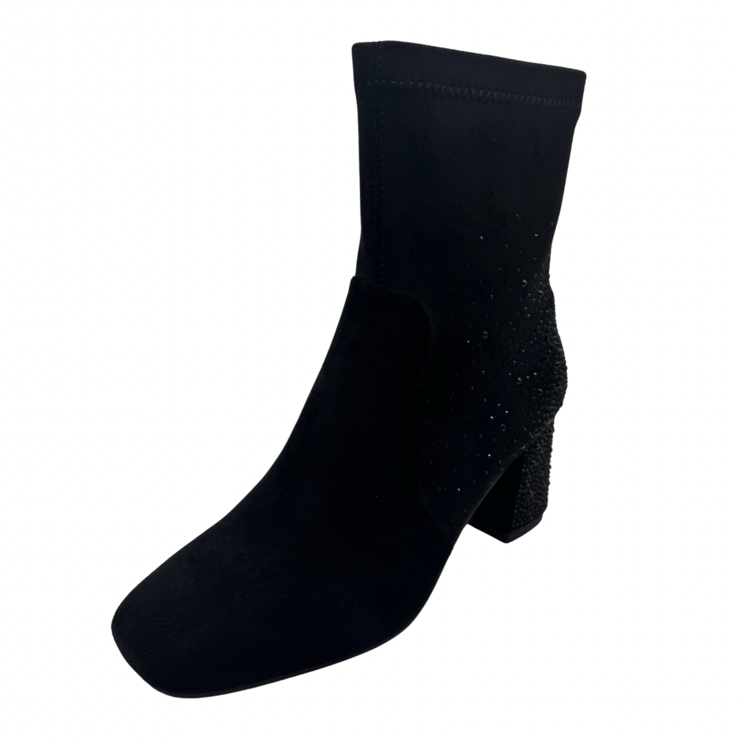 Kate Appleby Black Suede Boots with Diamanté Detail
