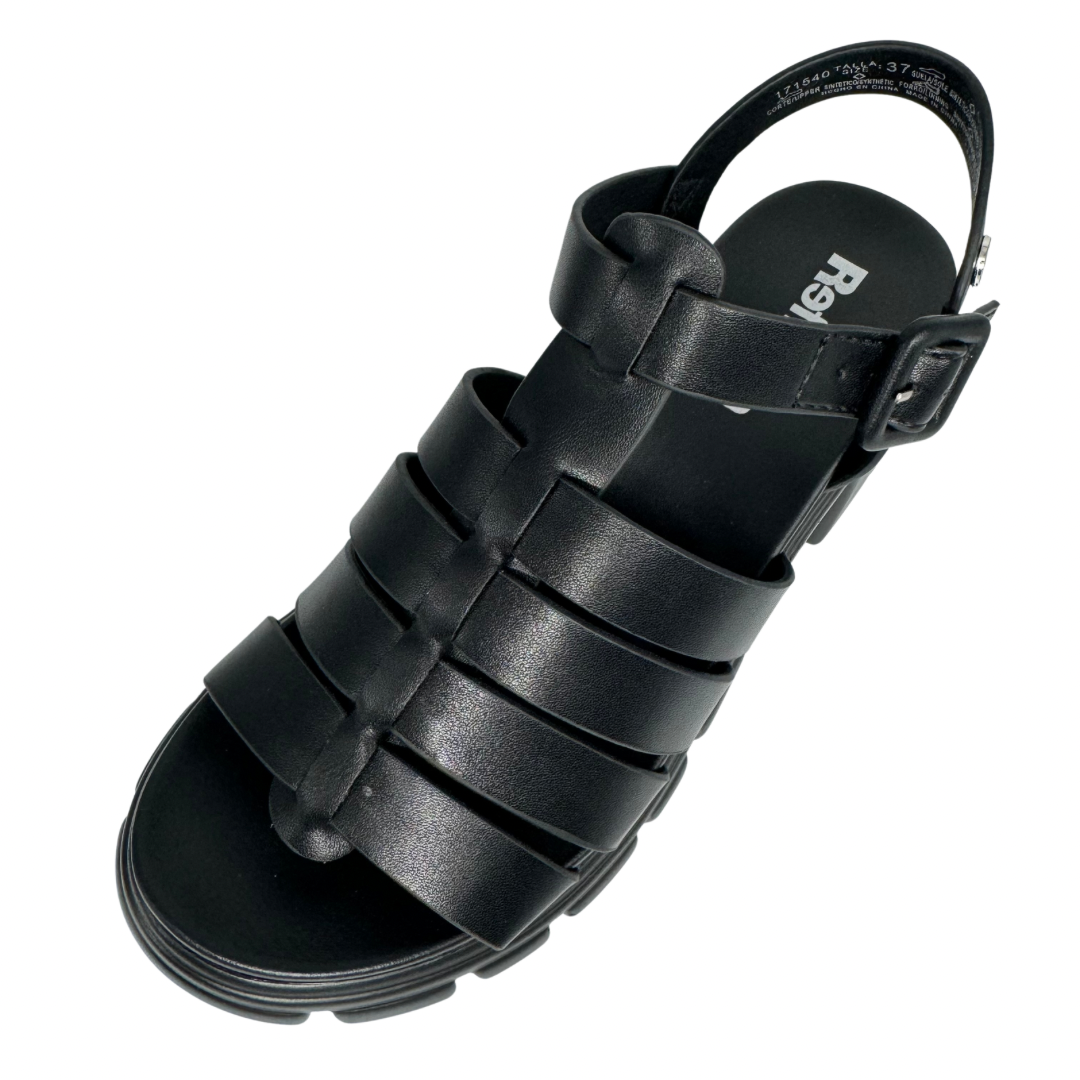 Refresh Black Chunky Sandals