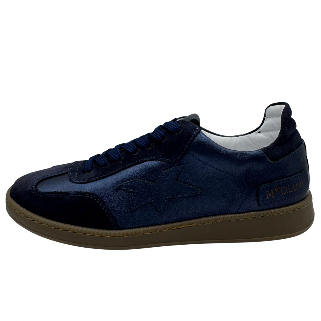 Meline Navy Trainers with Star Detail