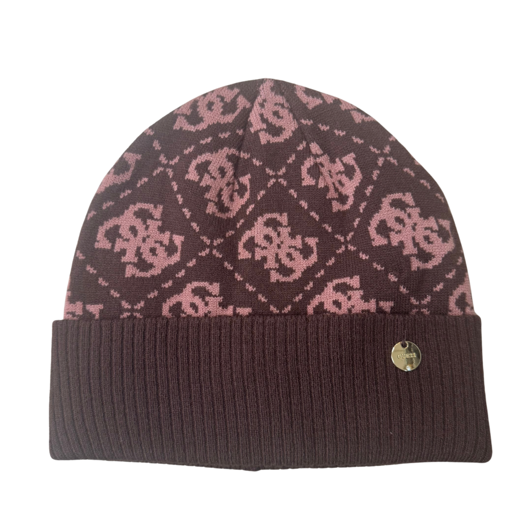 Guess Brown Hat & Scarf Set