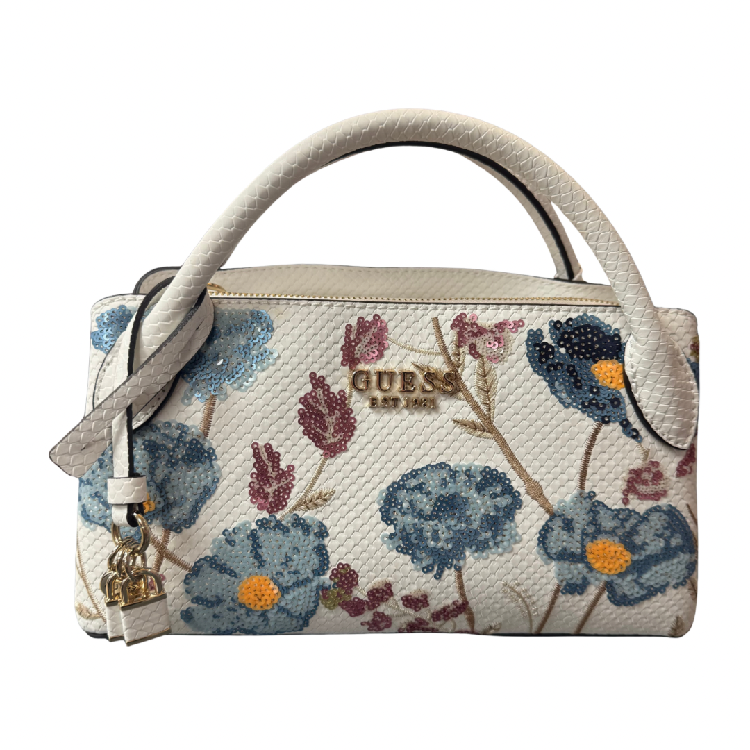 Guess Blue & Wine Floral Small Handbag