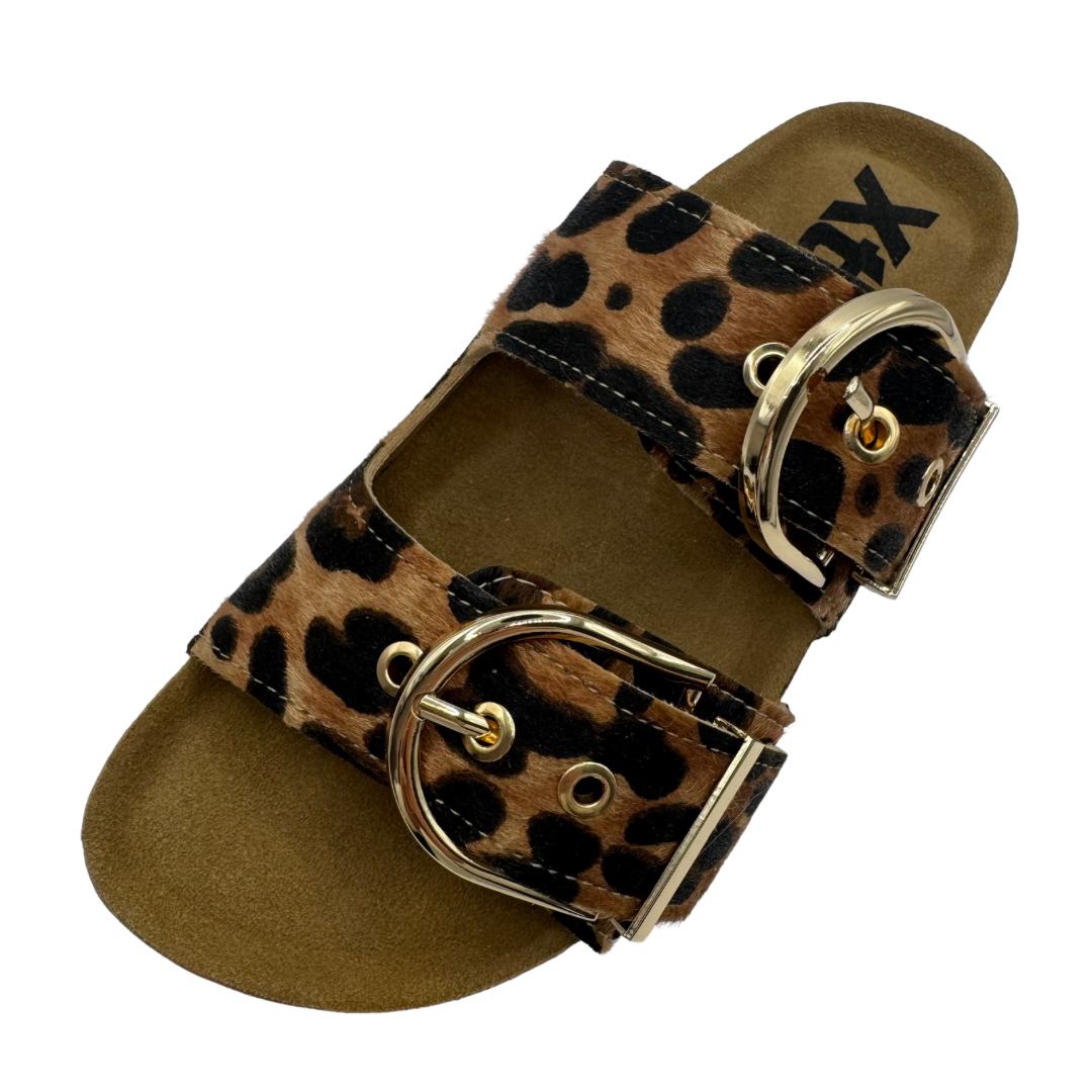Xti Leopard Print Slip On Sandals