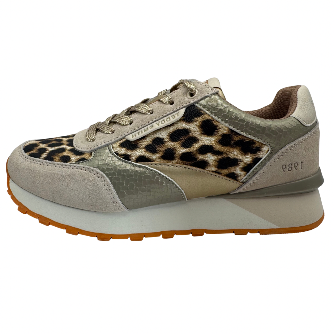 Teddy Smith Beige &amp; Leopard Print