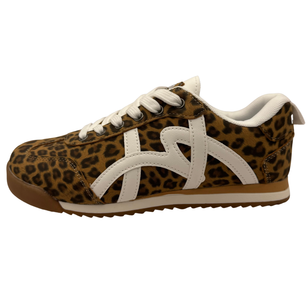 Refresh Leopard Print Trainers with White Detail