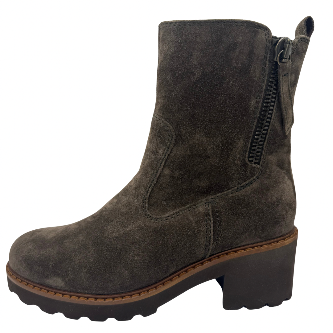 Gabor Brown Suede Heeled Boots