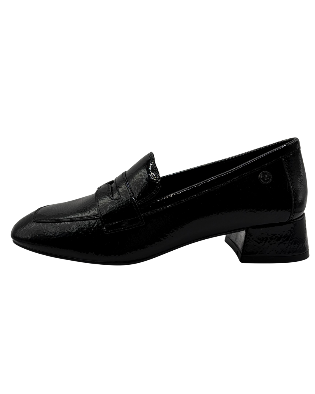 XTI Black Patent Low Heeled Shoe