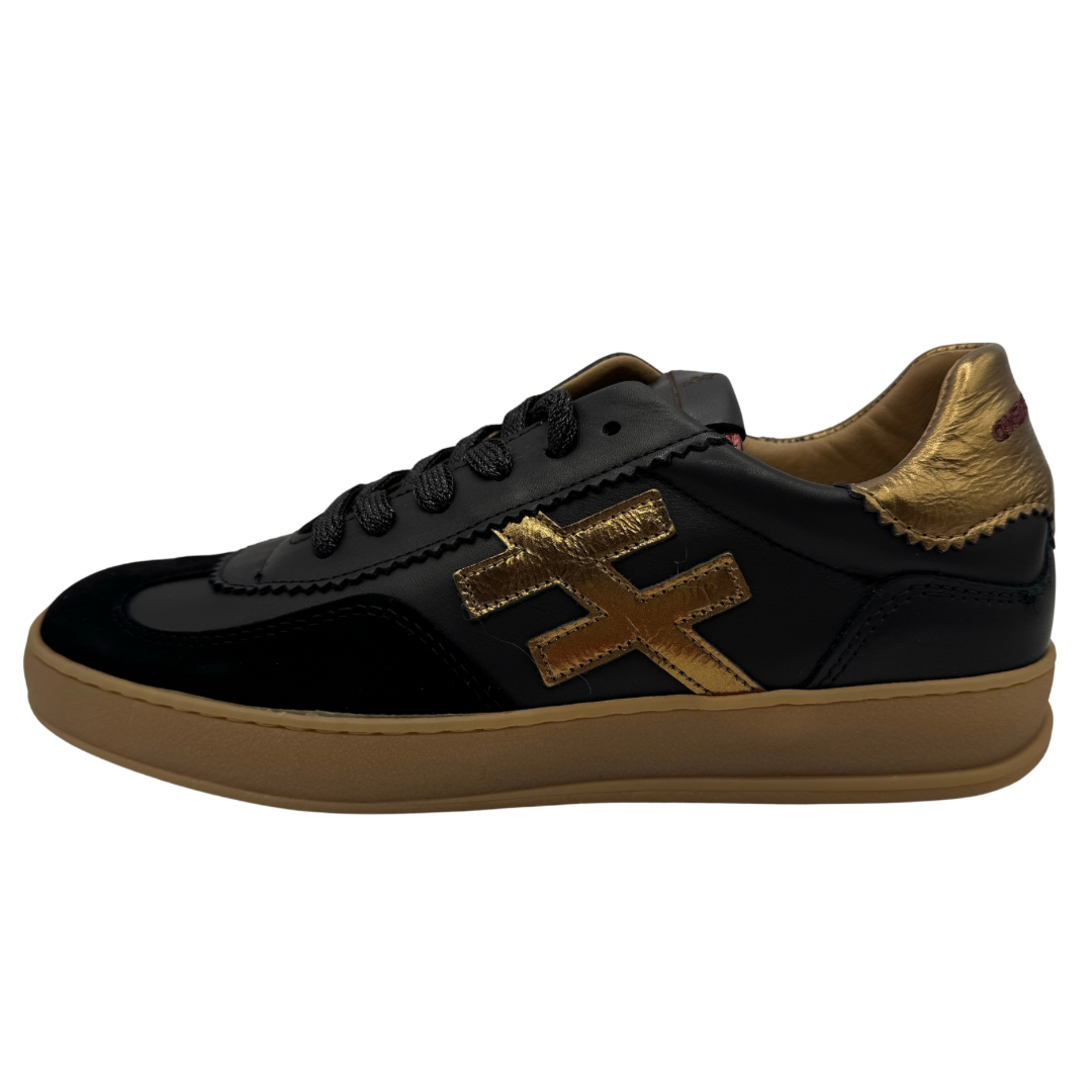 Another Trend Black &amp; Gold Trainers