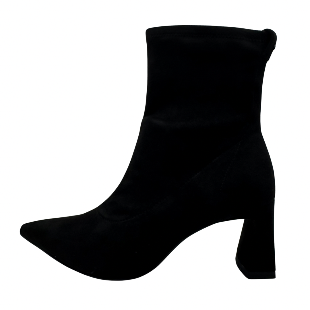 Tamaris Black Suede Heeled Boots