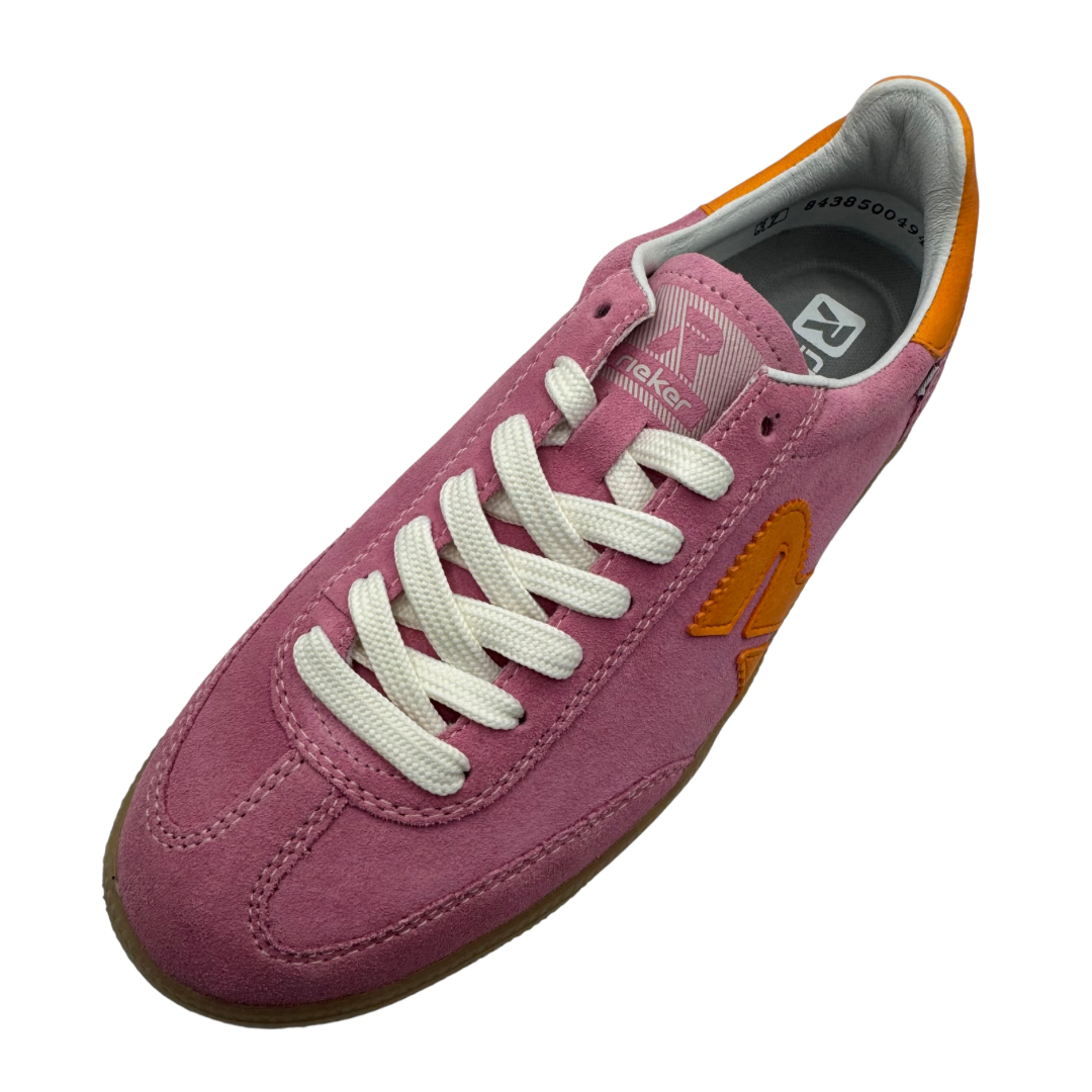 Rieker Pink Trainers with Orange Detail