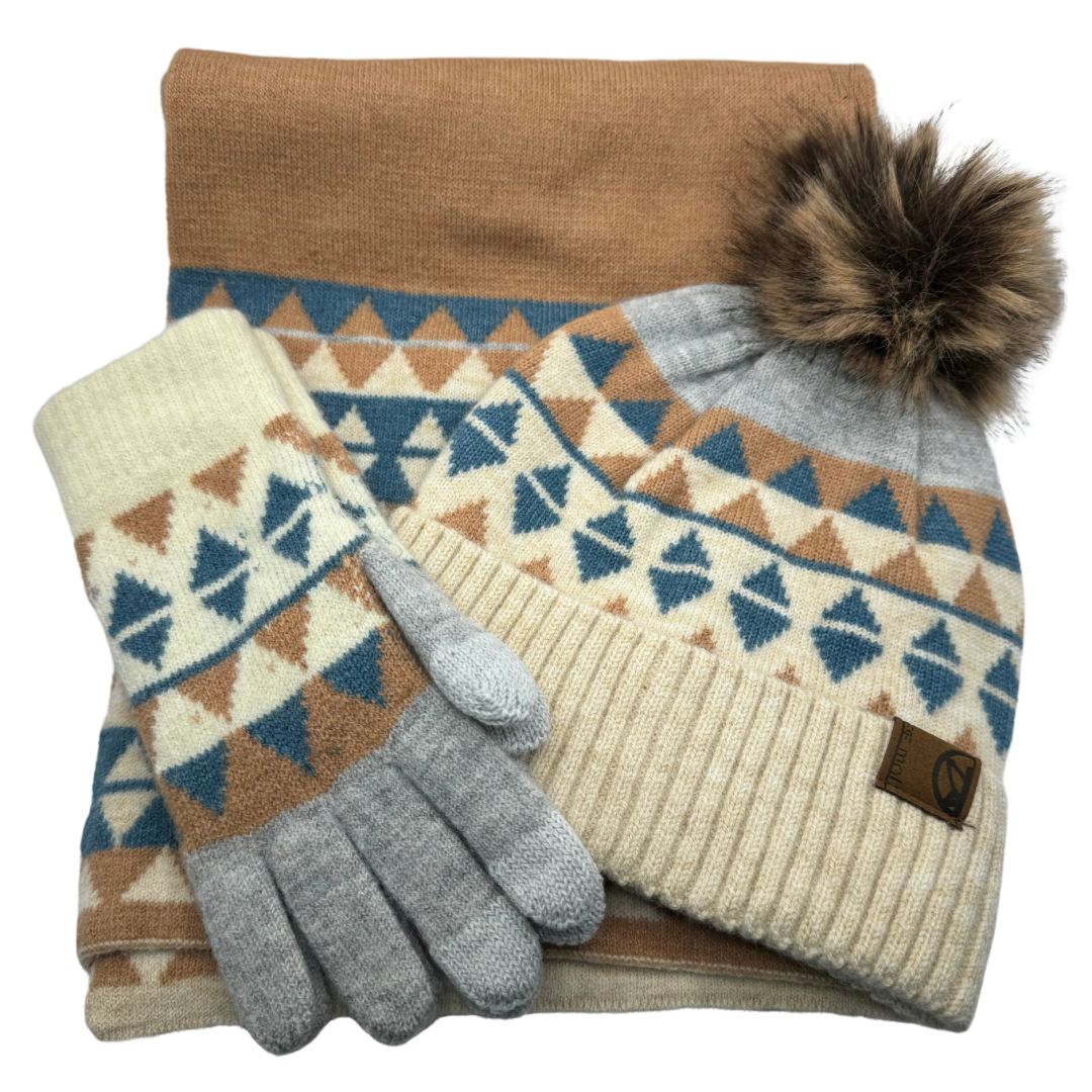 Pepe Moll Cream &amp; Sand Triangle Winter Set