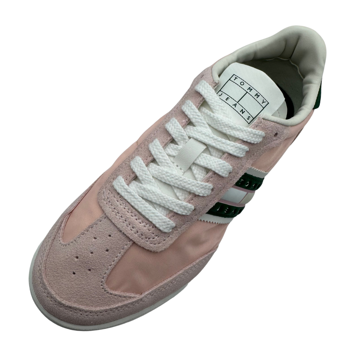 Tommy Jeans Pink Trainers with Green Detail