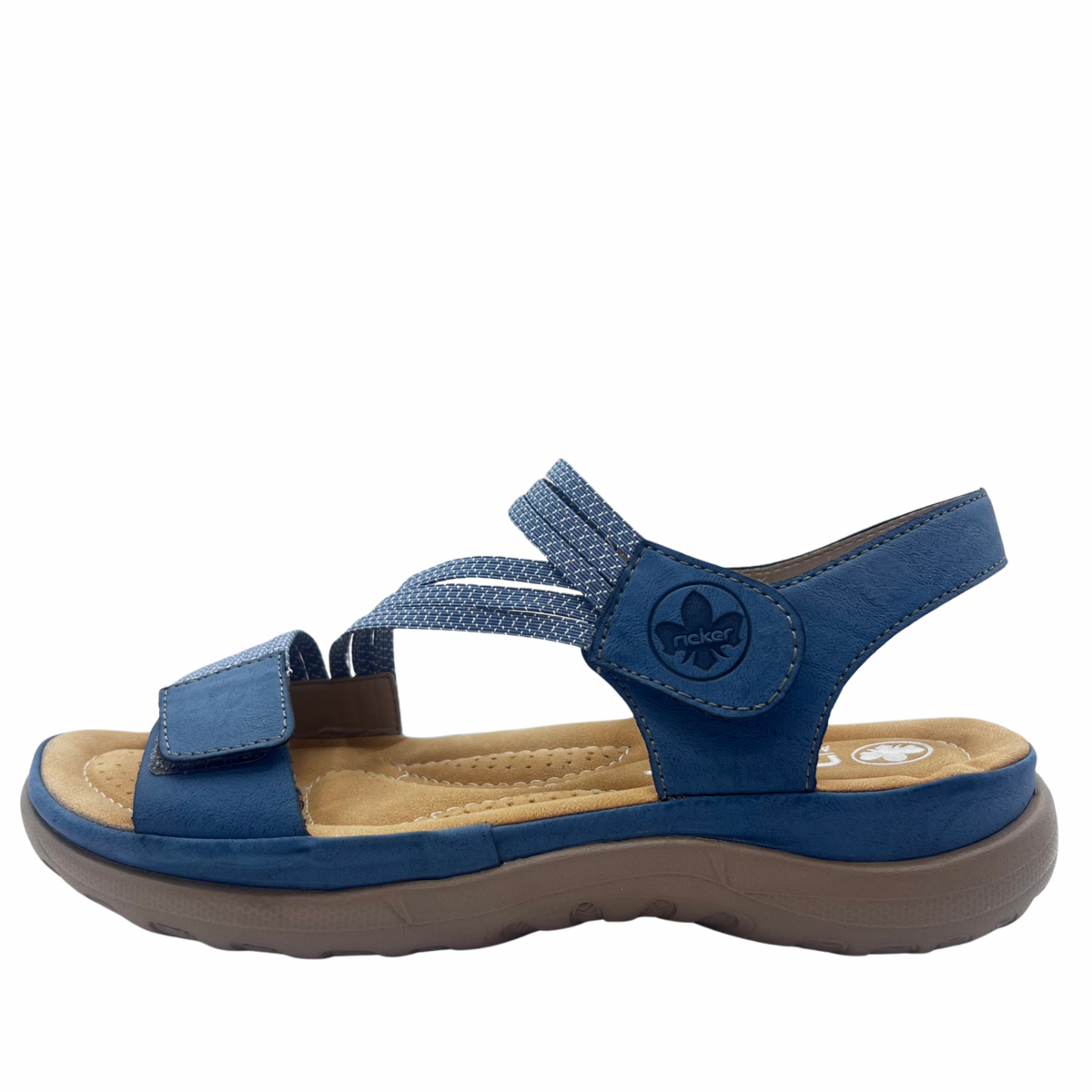 Rieker Blue Sandal With Velcro Straps