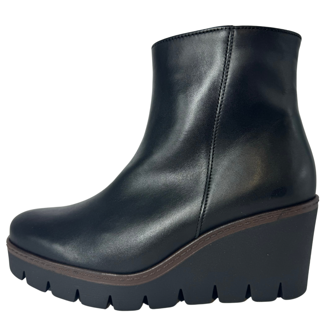 Gabor Black Wedge Boots