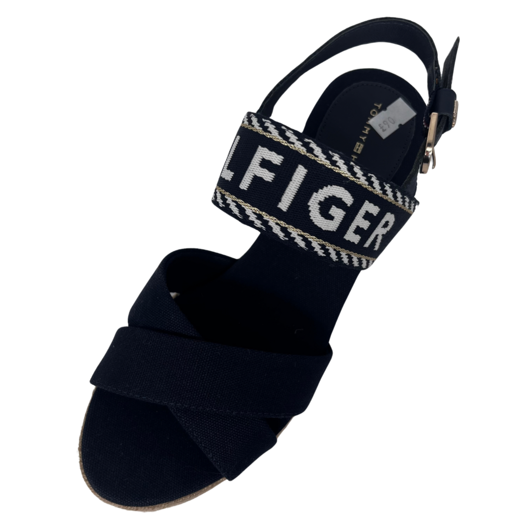 Tommy Hilfiger Navy Wedge Sandals