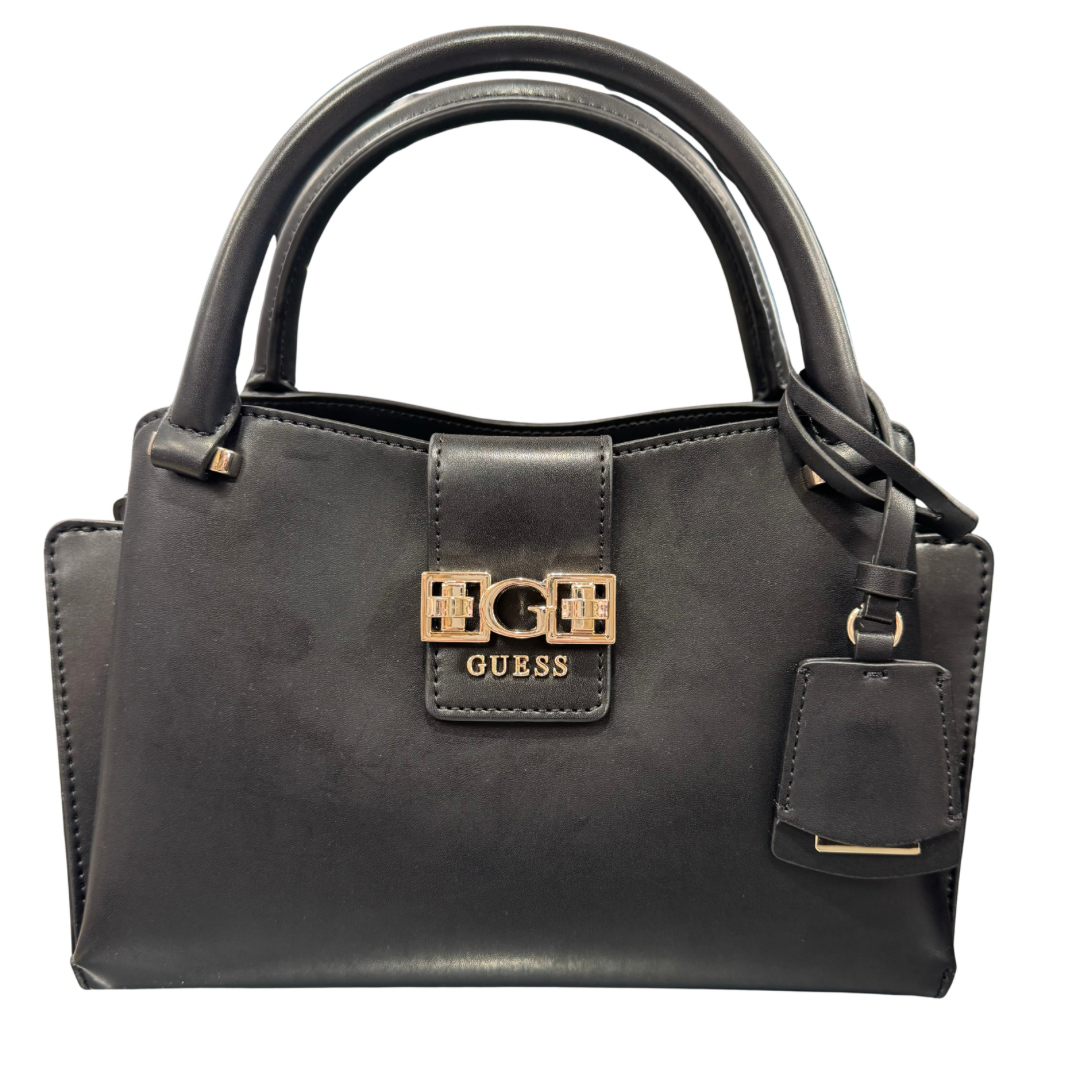Guess Black Handbag with Gold Detail