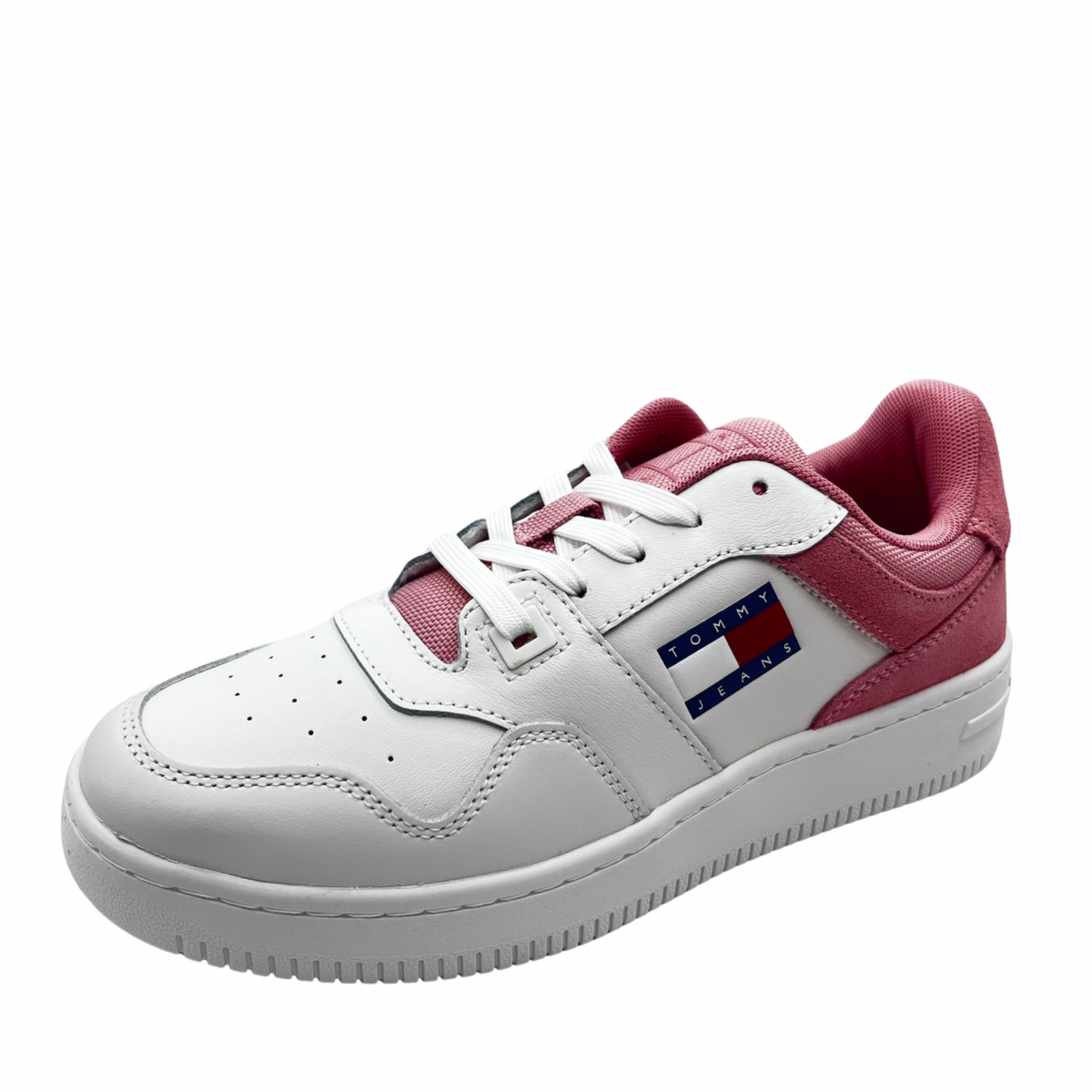 Tommy Jeans White and Pink Trainers