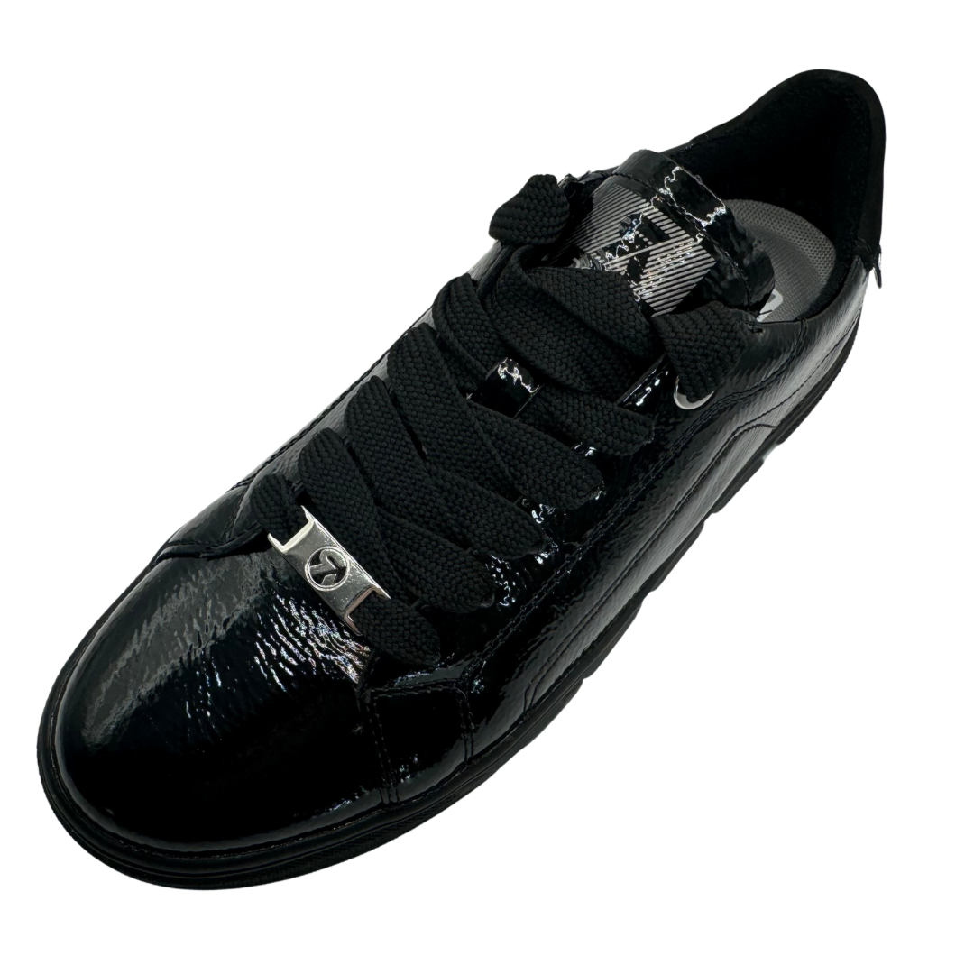 Rieker Black Patent Trainers