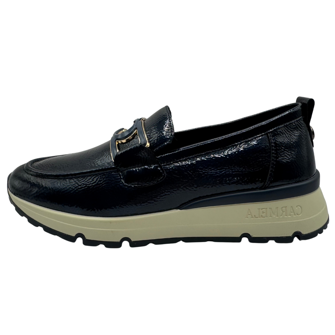 Carmela Navy Patent Loafers