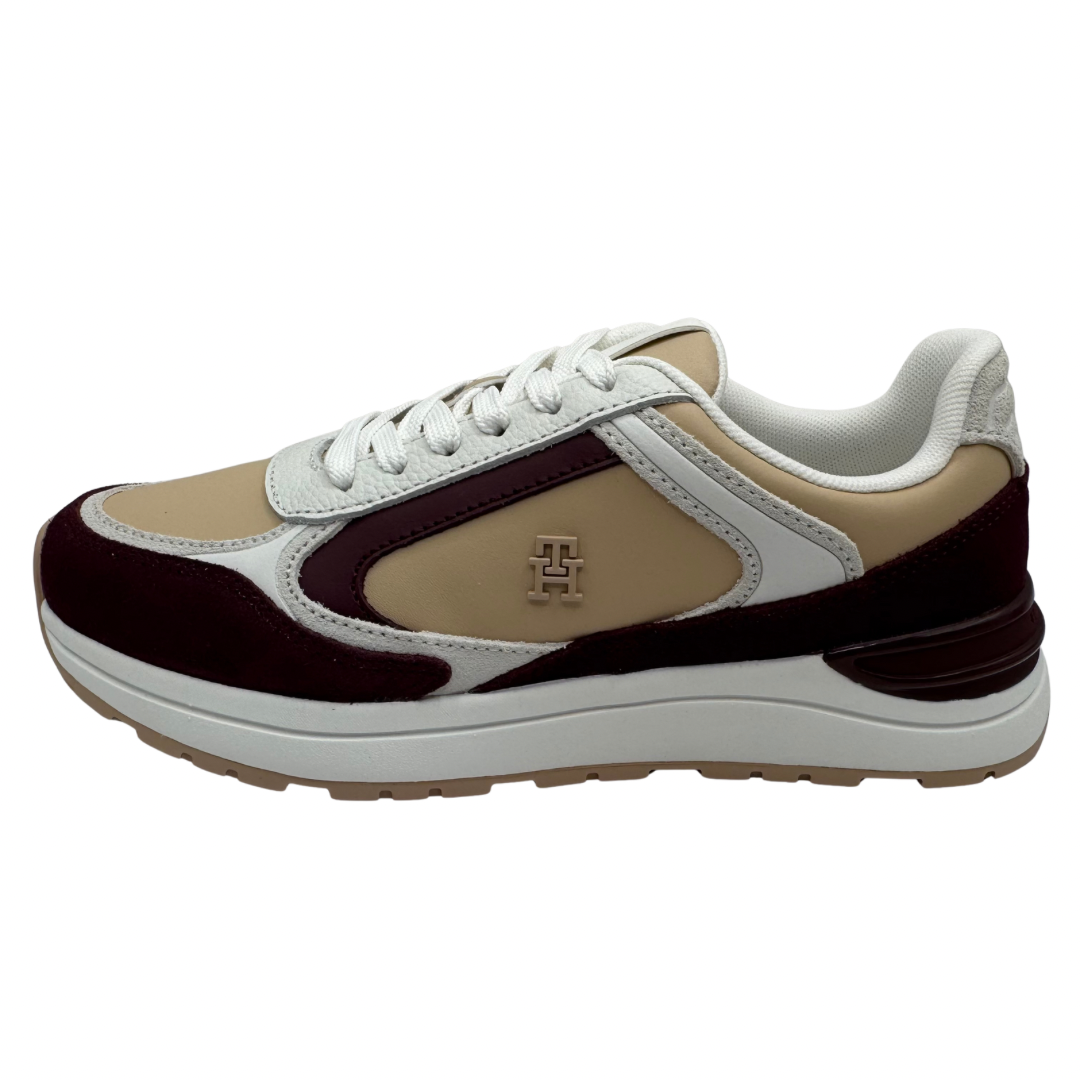 Tommy Jeans Nude &amp; Plum Trainers