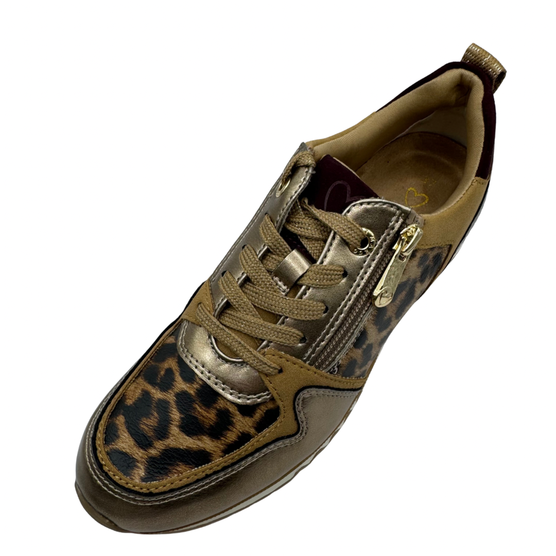 Marco Tozzi Leopard Print, Brown &amp; Gold