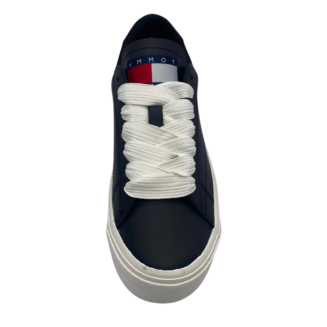 Tommy Jeans Black Trainers with White Sole
