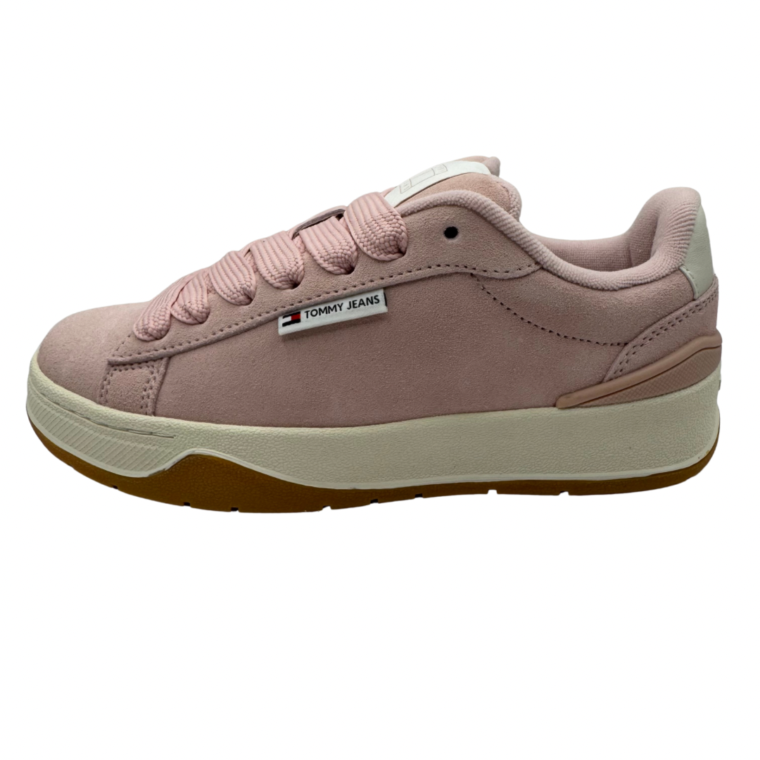 Tommy Jeans Pink Trainers with Pink Chunky Laces