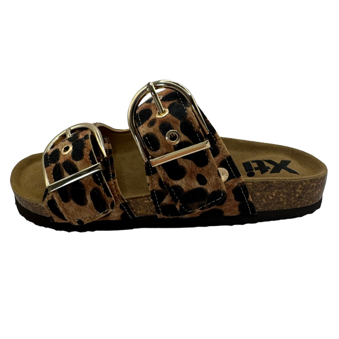 Xti Leopard Print Slip On Sandals
