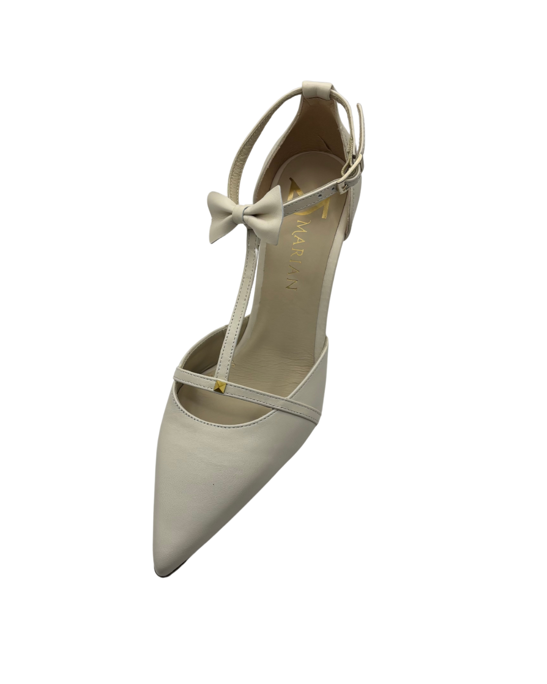 Marian Cream Heels with Bow Detail