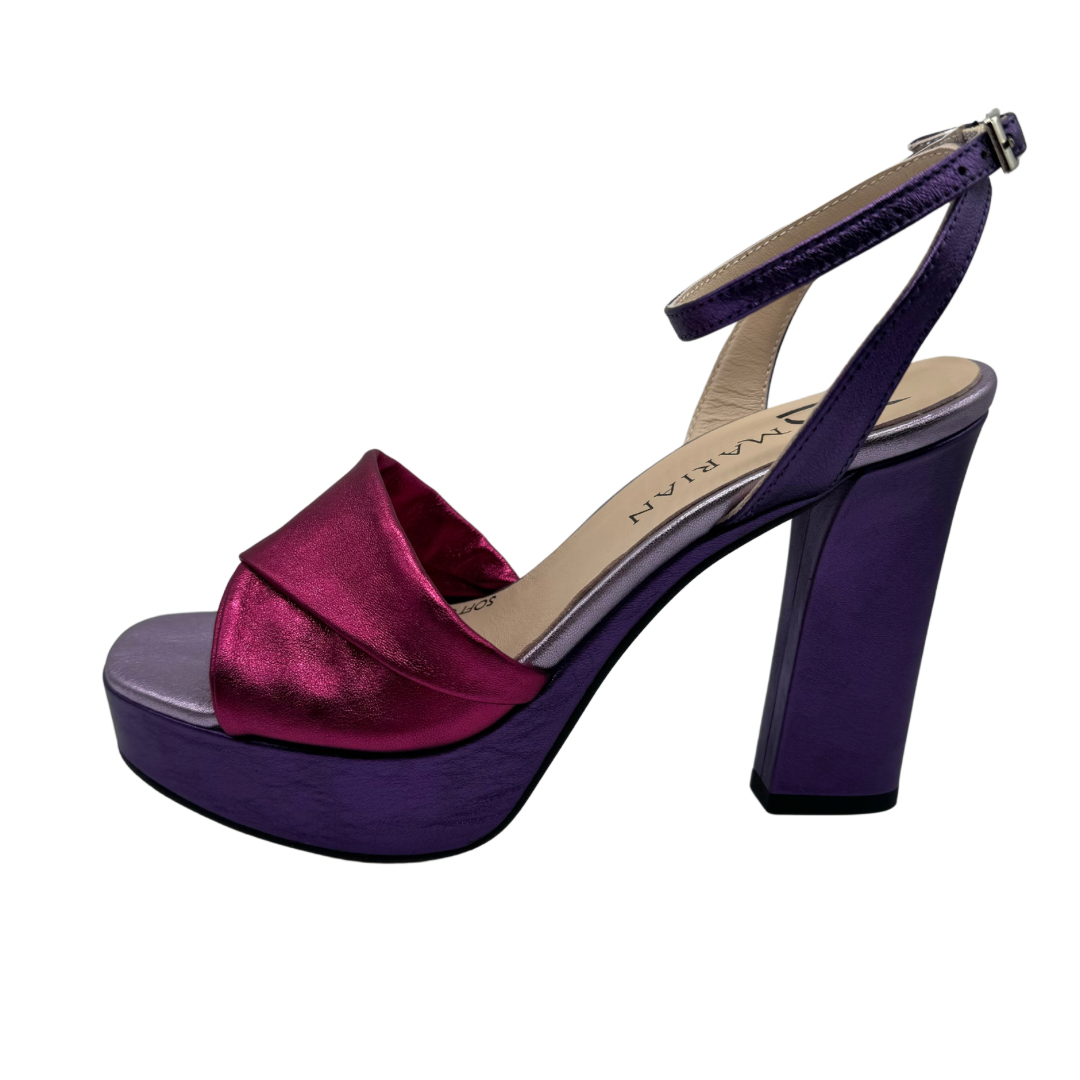 Marian Purple and Pink Metallic High Heels