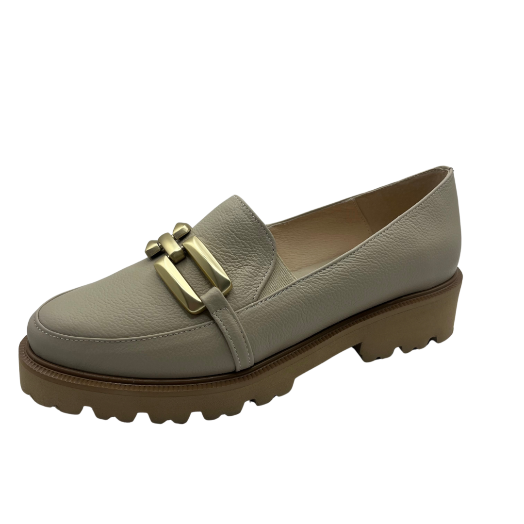 Emis Beige Wedged Loafer